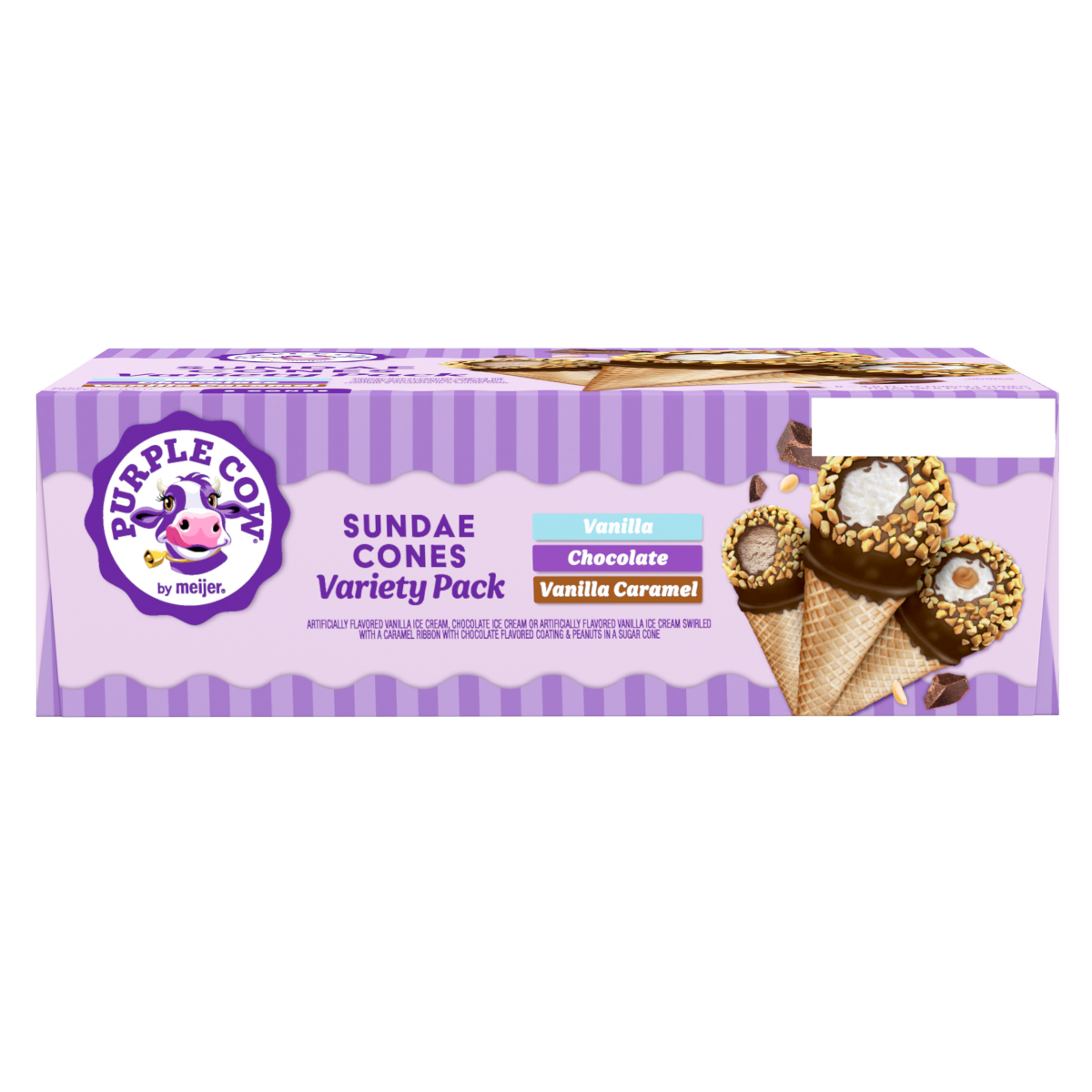 slide 3 of 6, 8PK Purple Cow Variety Pack Cones, 8 ct