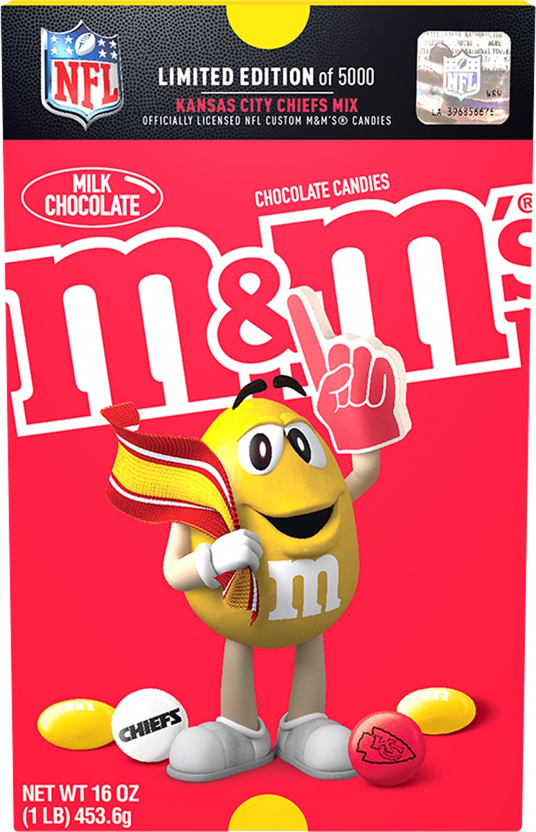 slide 2 of 6, M&M's Kansas City Chiefs Mix Milk Chocolate Candies 16 oz, 16 oz