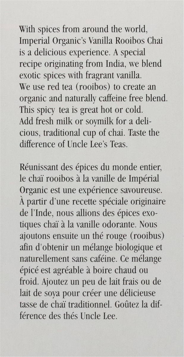 slide 6 of 9, Imperial Organic Organic Vanilla Rooibus Chai 18 Tea Bags - 18 ct, 18 ct