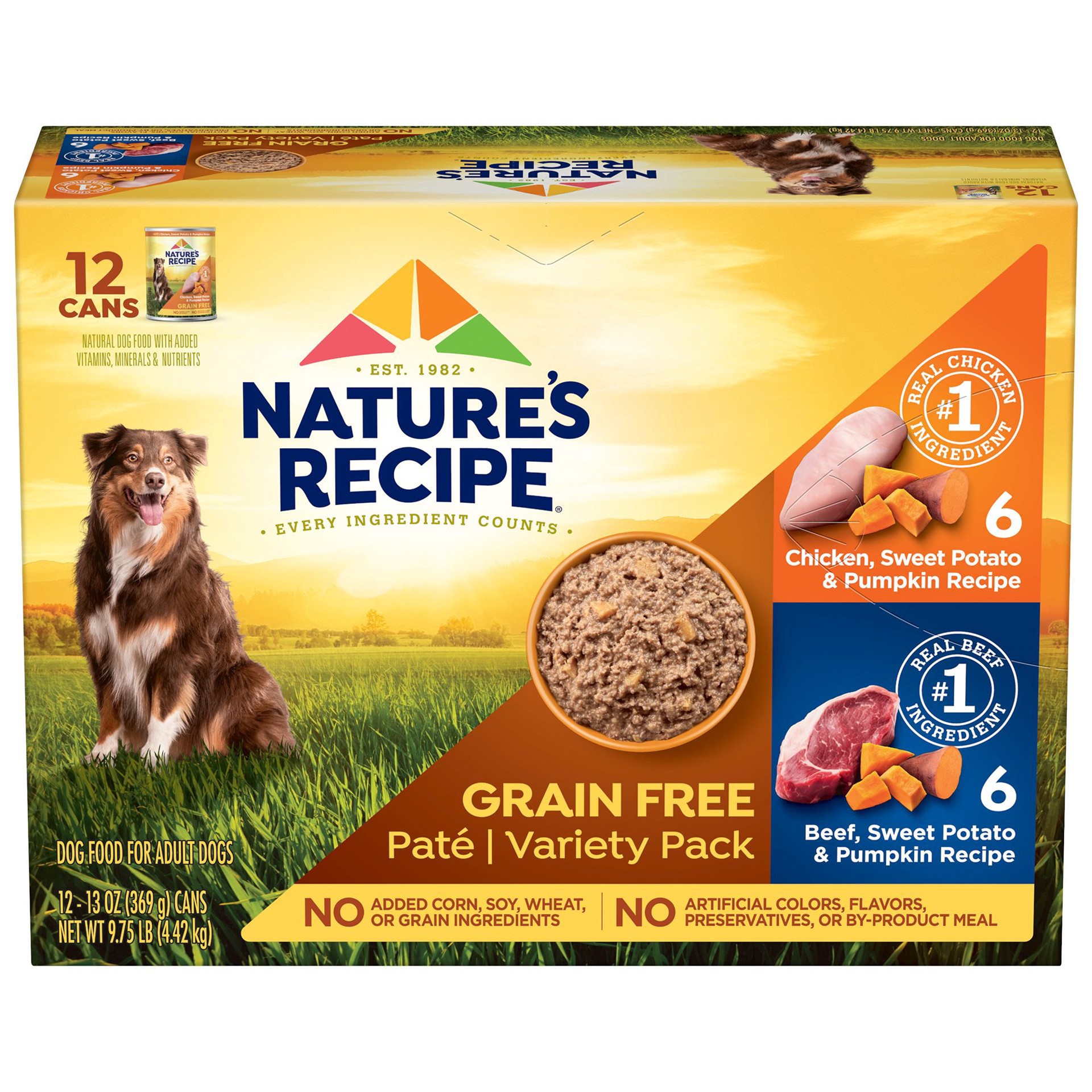 slide 1 of 1, 1/156Oz Natrecip Gf Chkn Beef 12Ct Varp, 13 oz