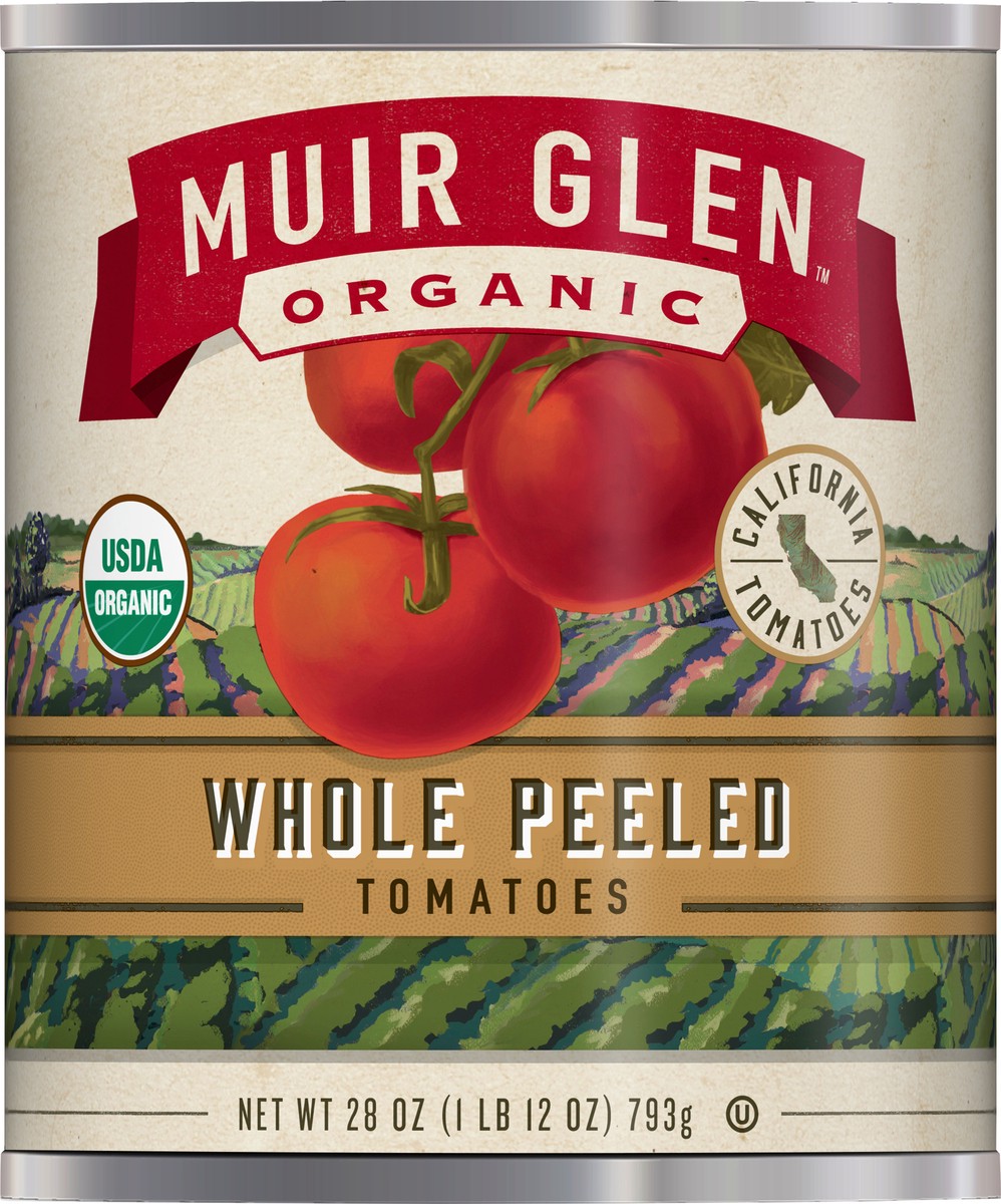 slide 5 of 9, Muir Glen Whole Peeled Canned Tomatoes, 28 oz., 28 oz