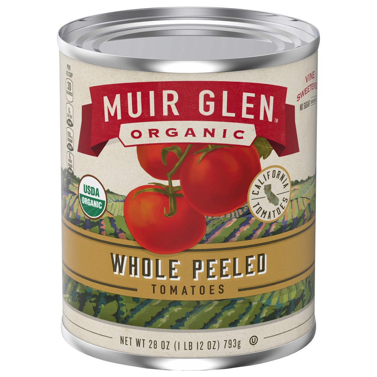 slide 1 of 9, Muir Glen Whole Peeled Canned Tomatoes, 28 oz., 28 oz