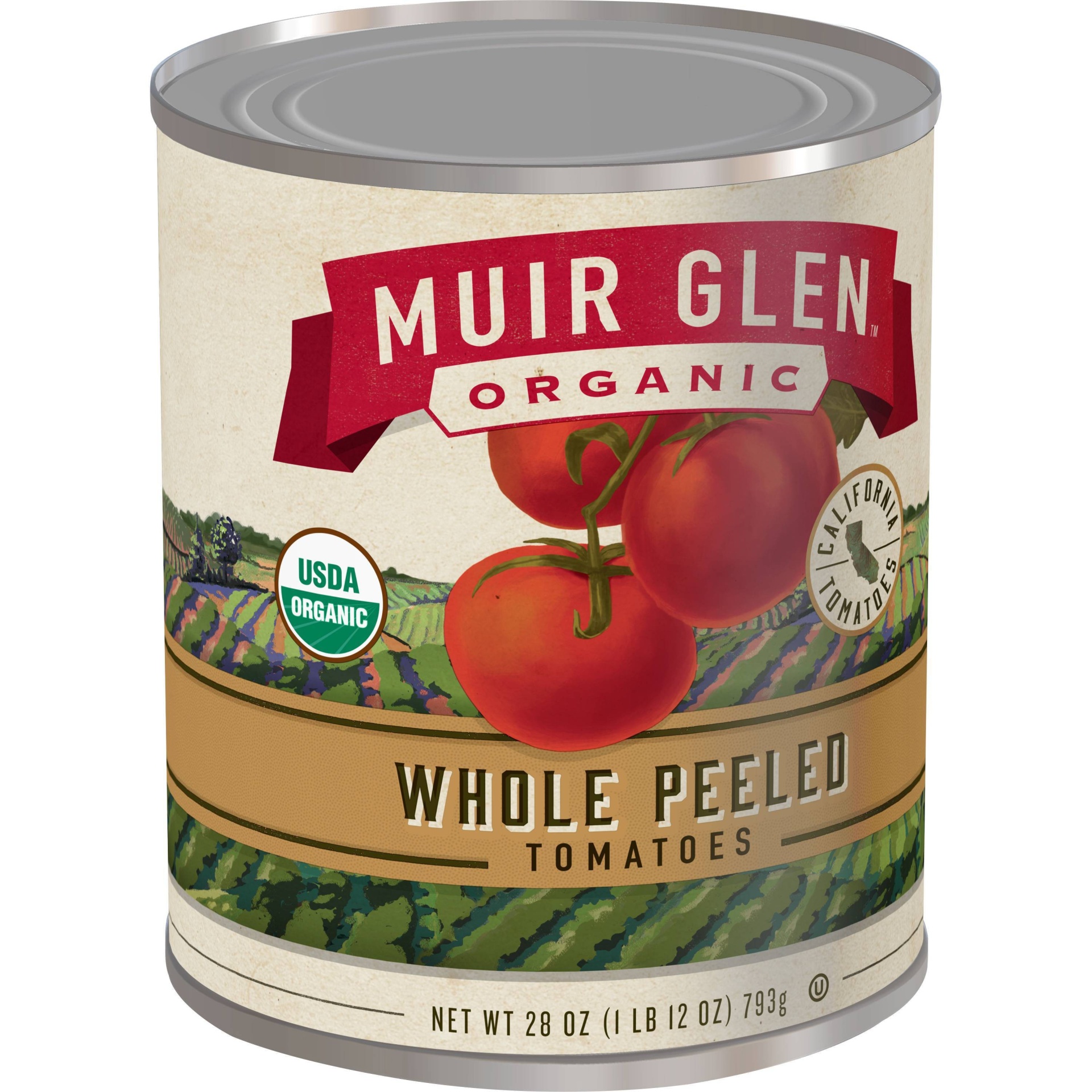 slide 1 of 1, Muir Glen Whole Peeled Tomatoes, 28 oz