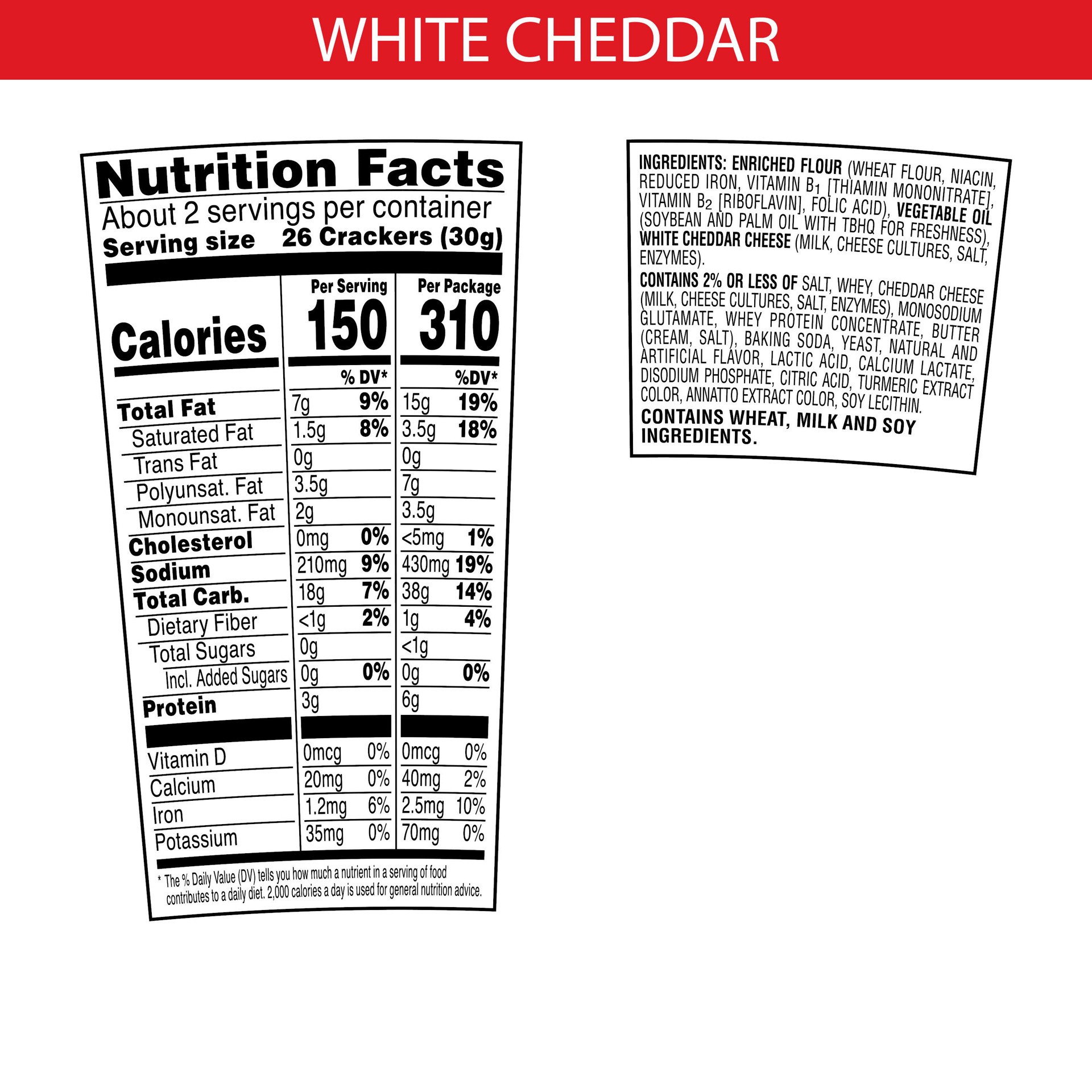 slide 2 of 5, Cheez-It Cheese Crackers, White Cheddar, 2.2 oz, 2.2 oz