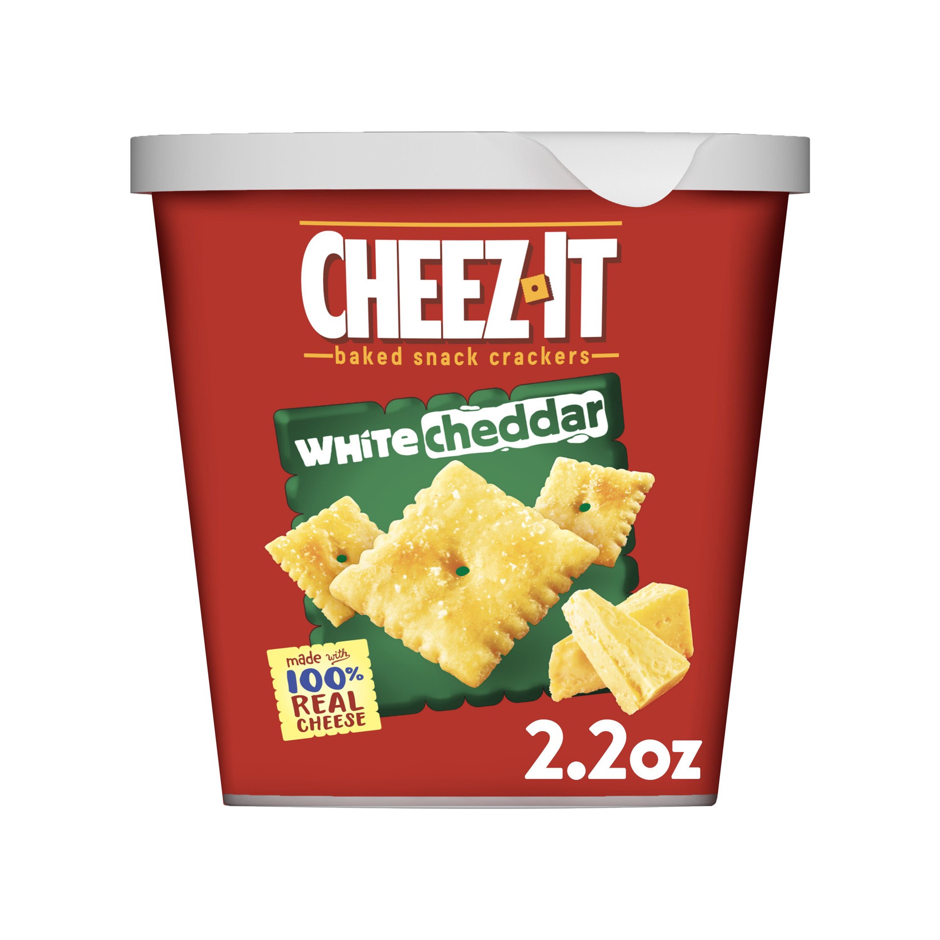 slide 1 of 5, Cheez-It Cheese Crackers, White Cheddar, 2.2 oz, 2.2 oz