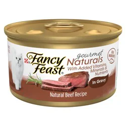 Purina Fancy Feast Wet Cat Food Natural Gourmet Naturals Beef Recipe in Wet Cat Food Gravy