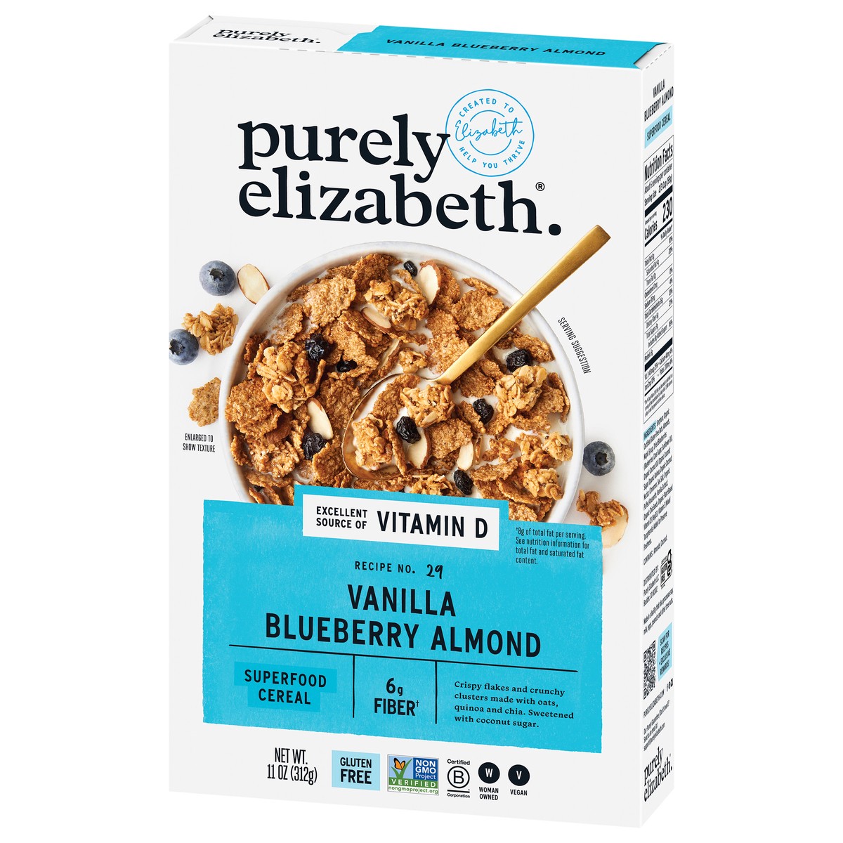 slide 2 of 9, Purely Elizabeth Vanilla Blueberry Almond Cereal, 1 ct