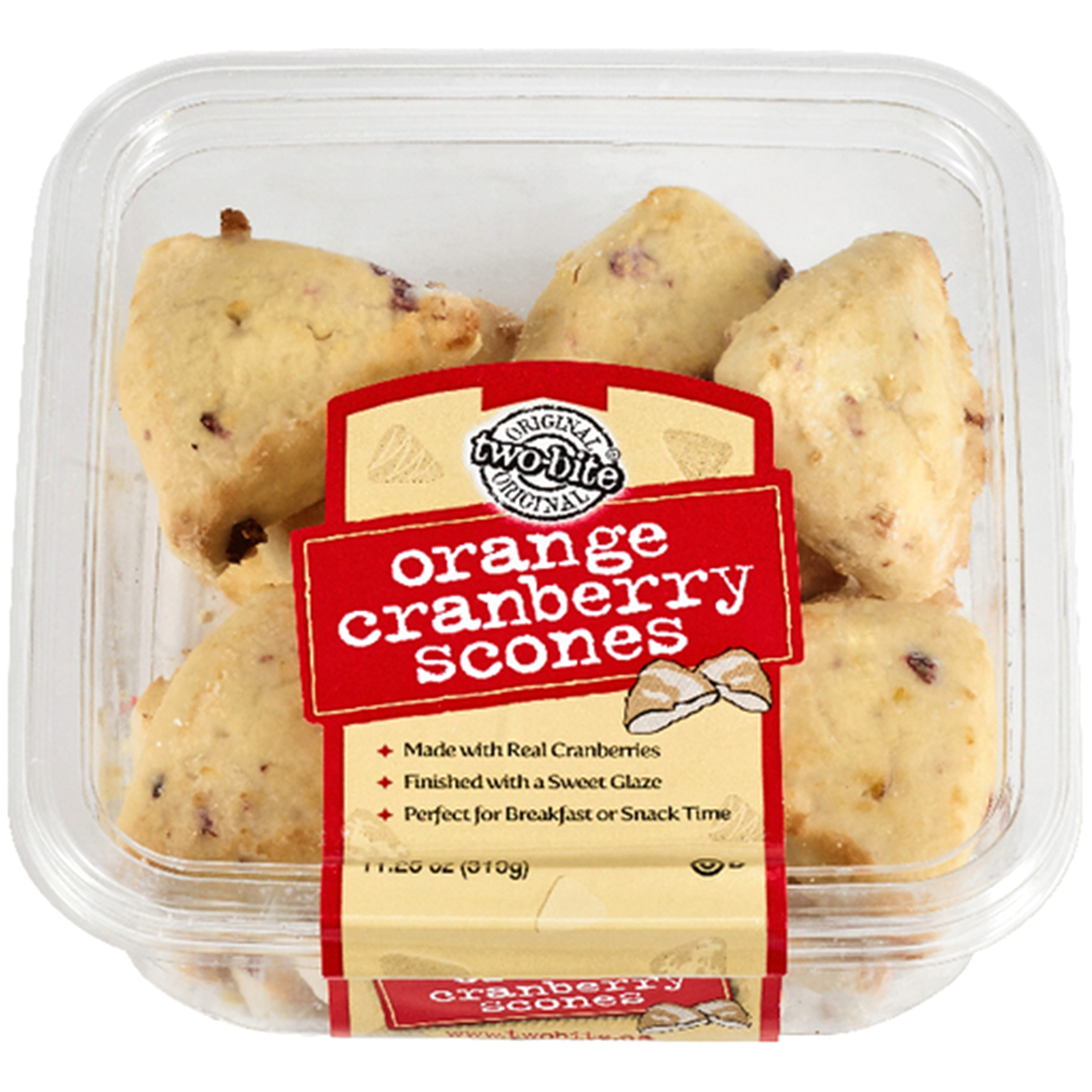 slide 1 of 1, Two-Bite Orange Cranberry Scones, 11.25 oz