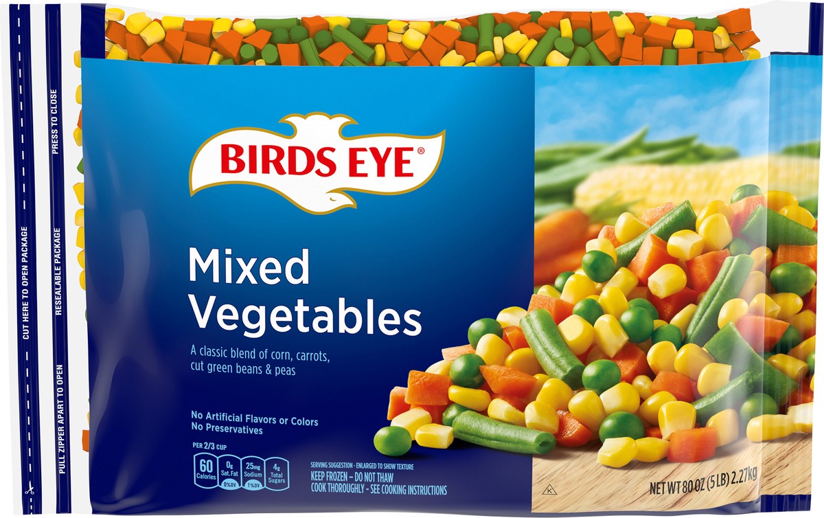 slide 5 of 11, Birds Eye Mixed Vegetables 80 oz, 5 lb