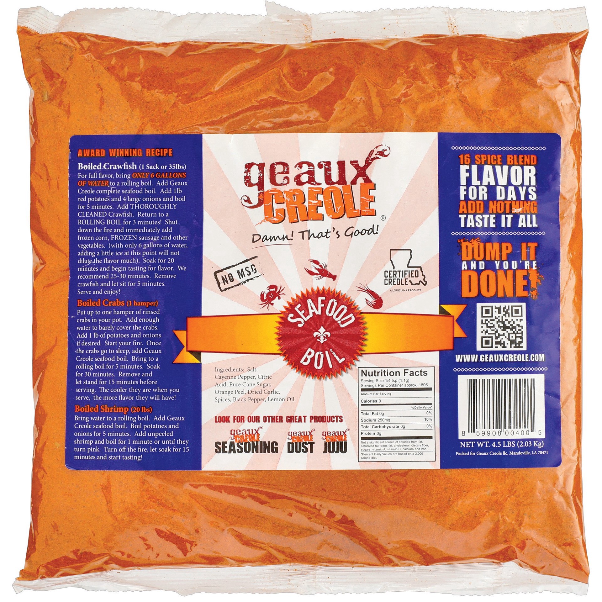 slide 1 of 1, Geaux Creole Boil, 4.5 lb