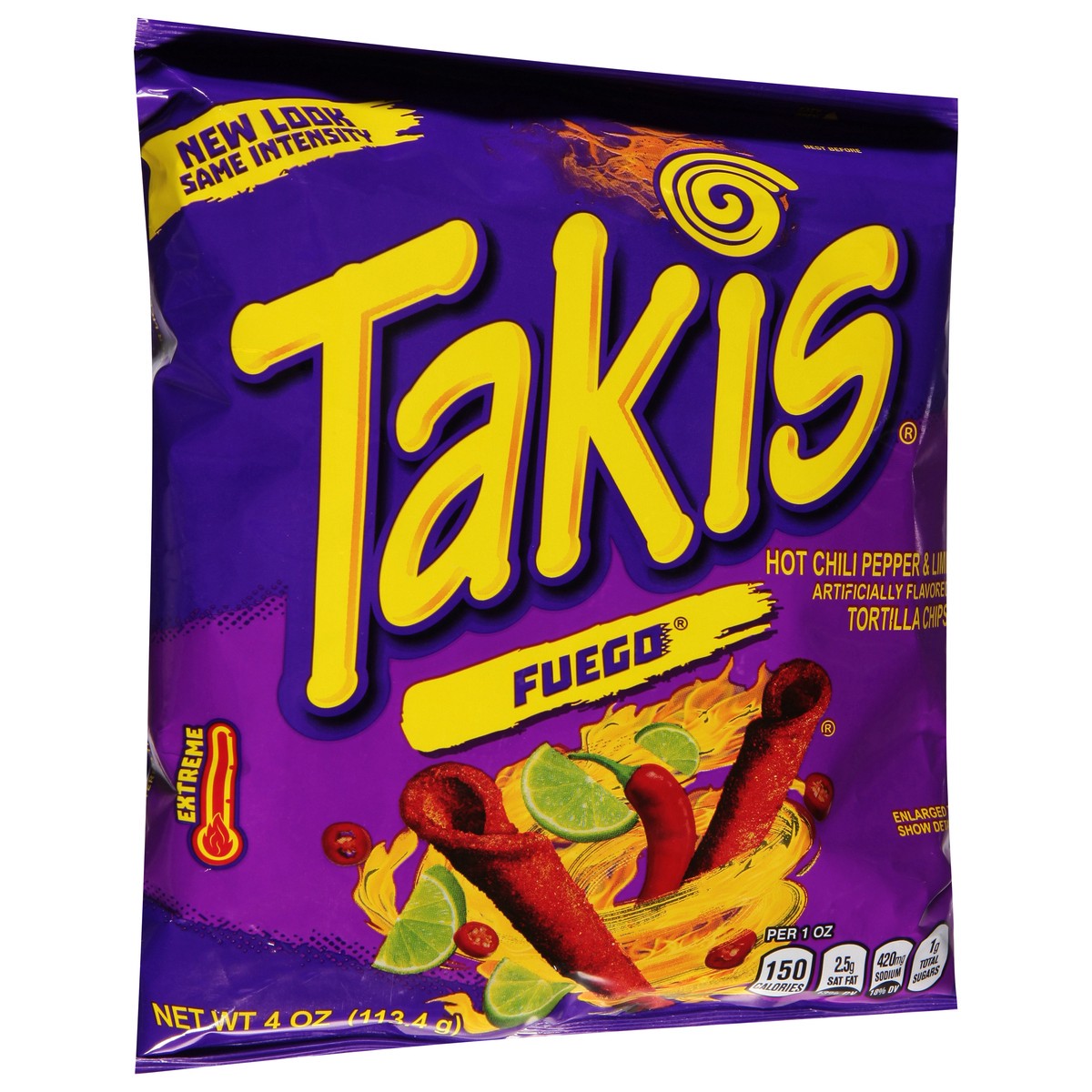 slide 8 of 9, Takis Fuego Extreme Hot Chili Pepper & Lime Tortilla Chips 4 oz, 4 oz