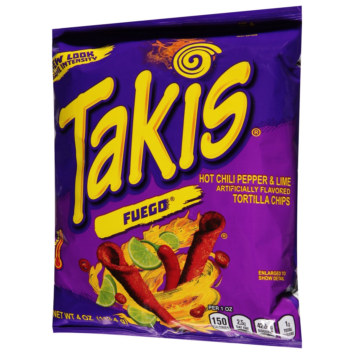 slide 7 of 9, Takis Fuego 4 oz Snack Size Bag, Hot Chili Pepper & Lime Flavored Extreme Spicy Rolled Tortilla Chips, 4 oz