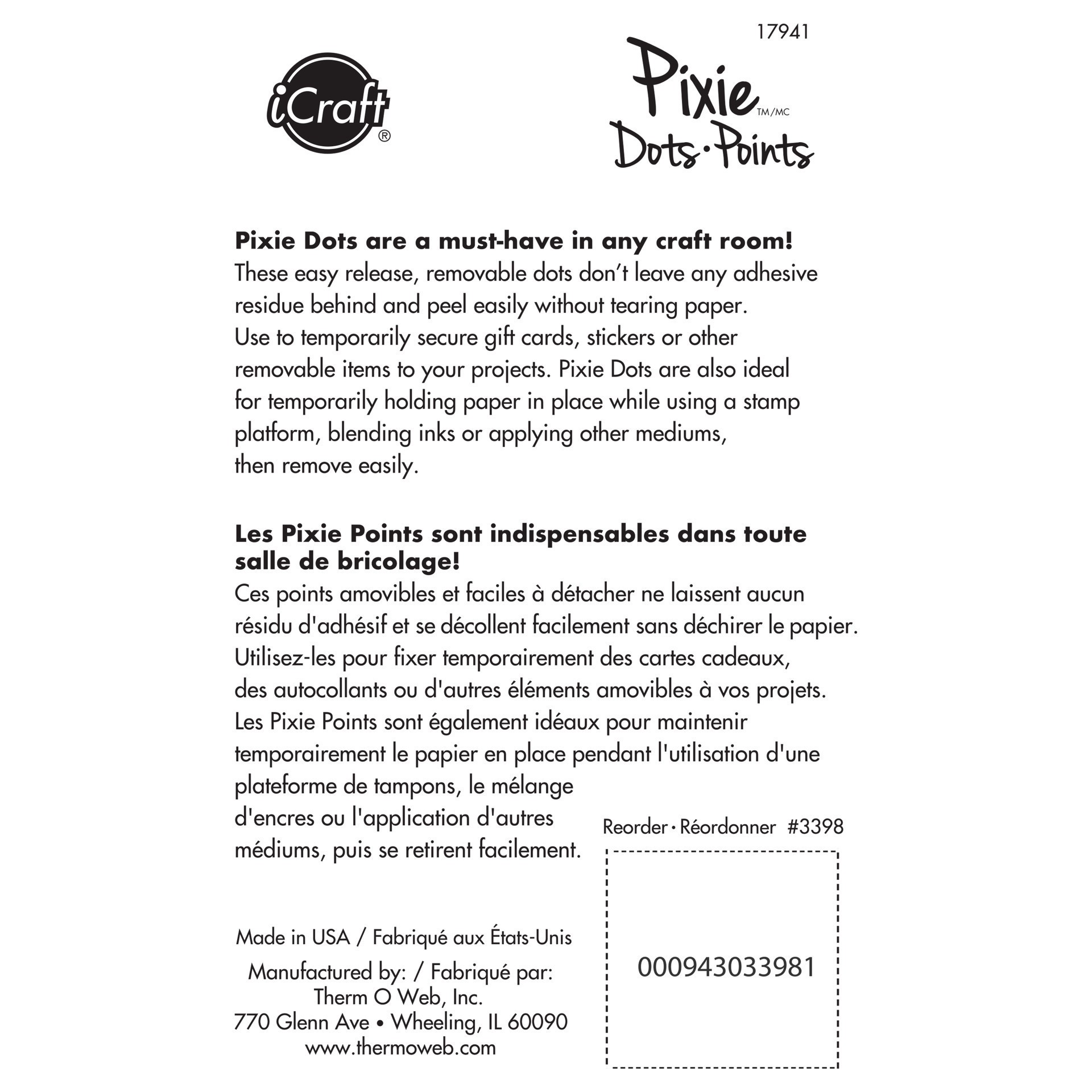 slide 3 of 5, Icraft Pixie Clear Adhesive Dots, 225ct., 225 ct