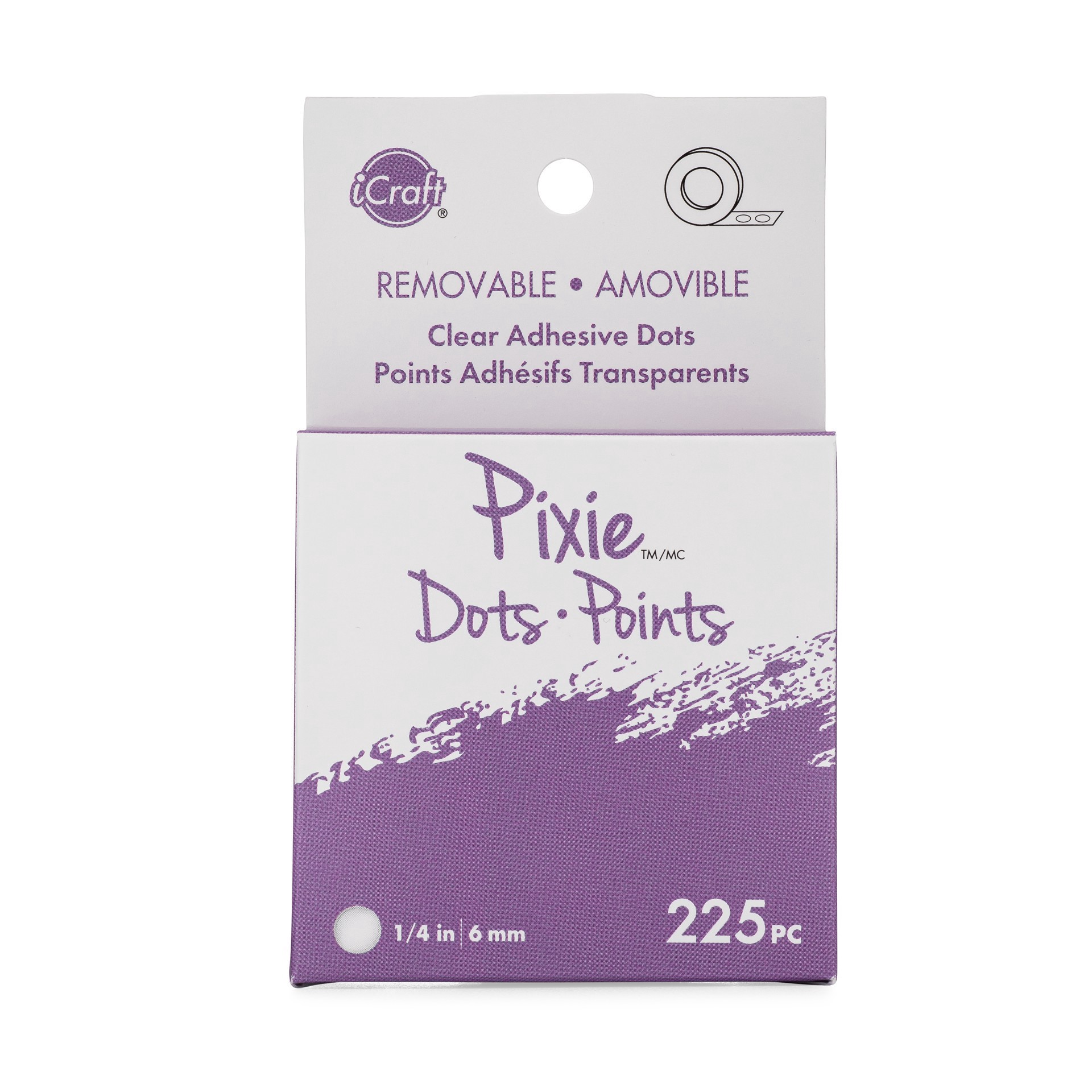 slide 5 of 5, Icraft Pixie Clear Adhesive Dots, 225ct., 225 ct