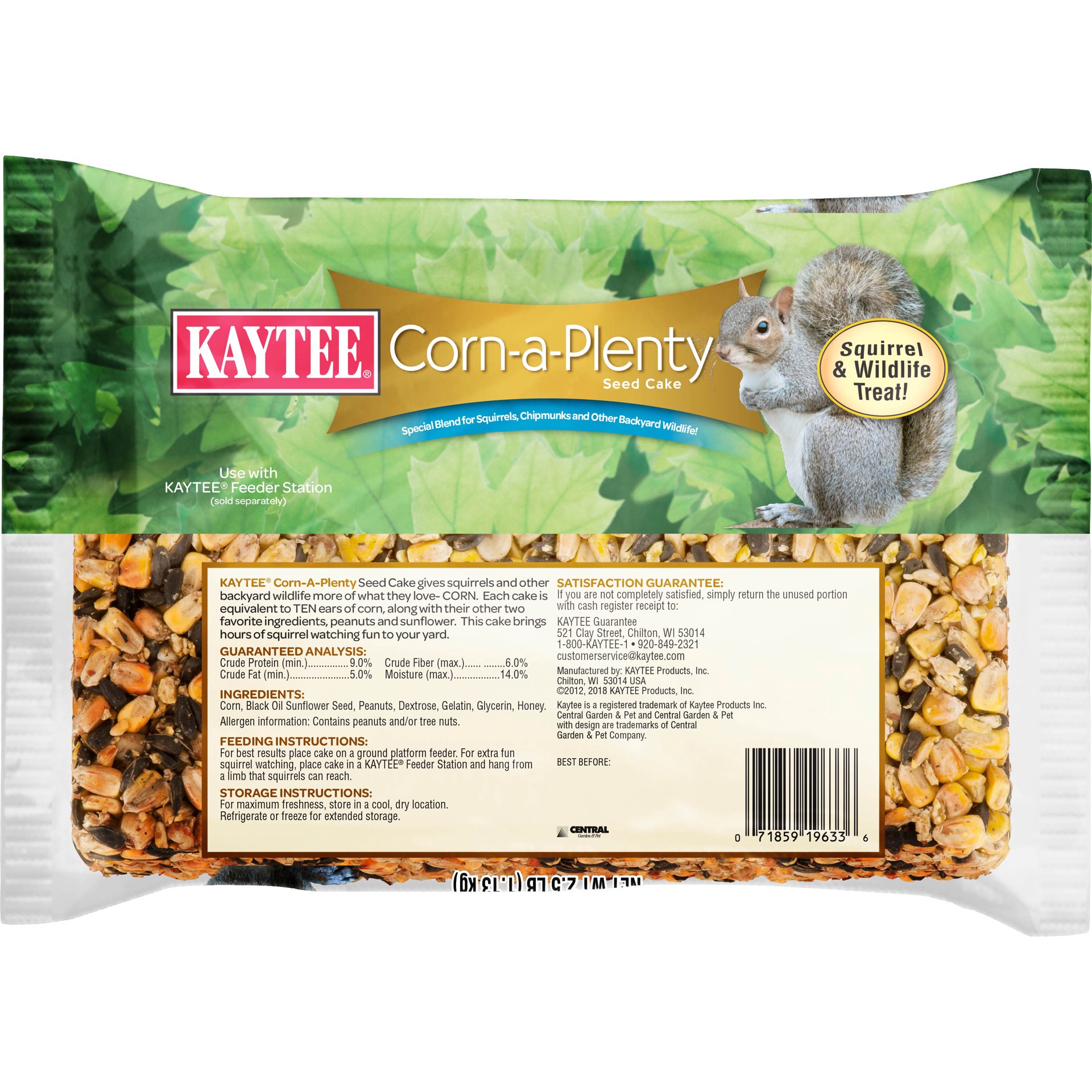 slide 2 of 9, Kaytee Corn A Plenty Seed Cake, 1 ct