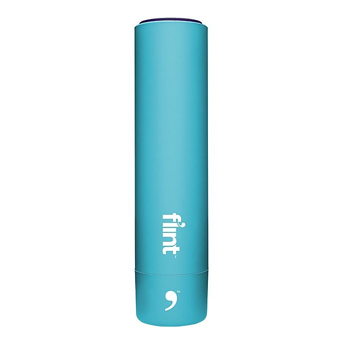 slide 1 of 2, Flint Lint Roller Device - Light Blue with Navy Blue Cap, 1 ct