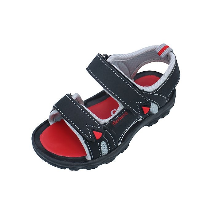 slide 1 of 2, Gerber Play Sandal In Black And Red, 1 ct