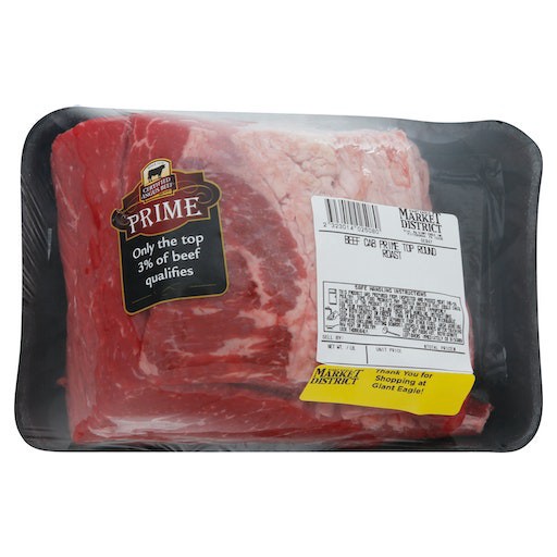 slide 1 of 1, Market District Beef Cab, Prime Top, Round Roast, per lb