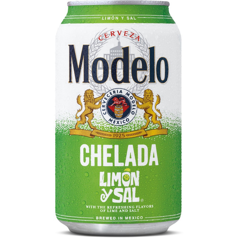 slide 2 of 12, Modelo Chelada Limón y Sal Mexican Import Flavored Beer, 12 pk 12 fl oz Cans, 3.5% ABV, 144 fl oz