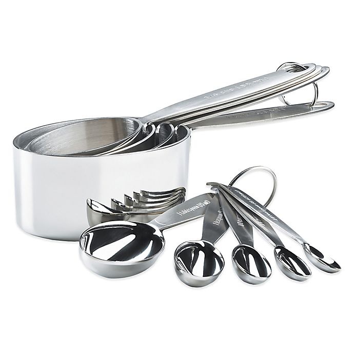 slide 1 of 2, Cuisipro Stainless Steel Measuring Cups and Spoons Set, 1 ct