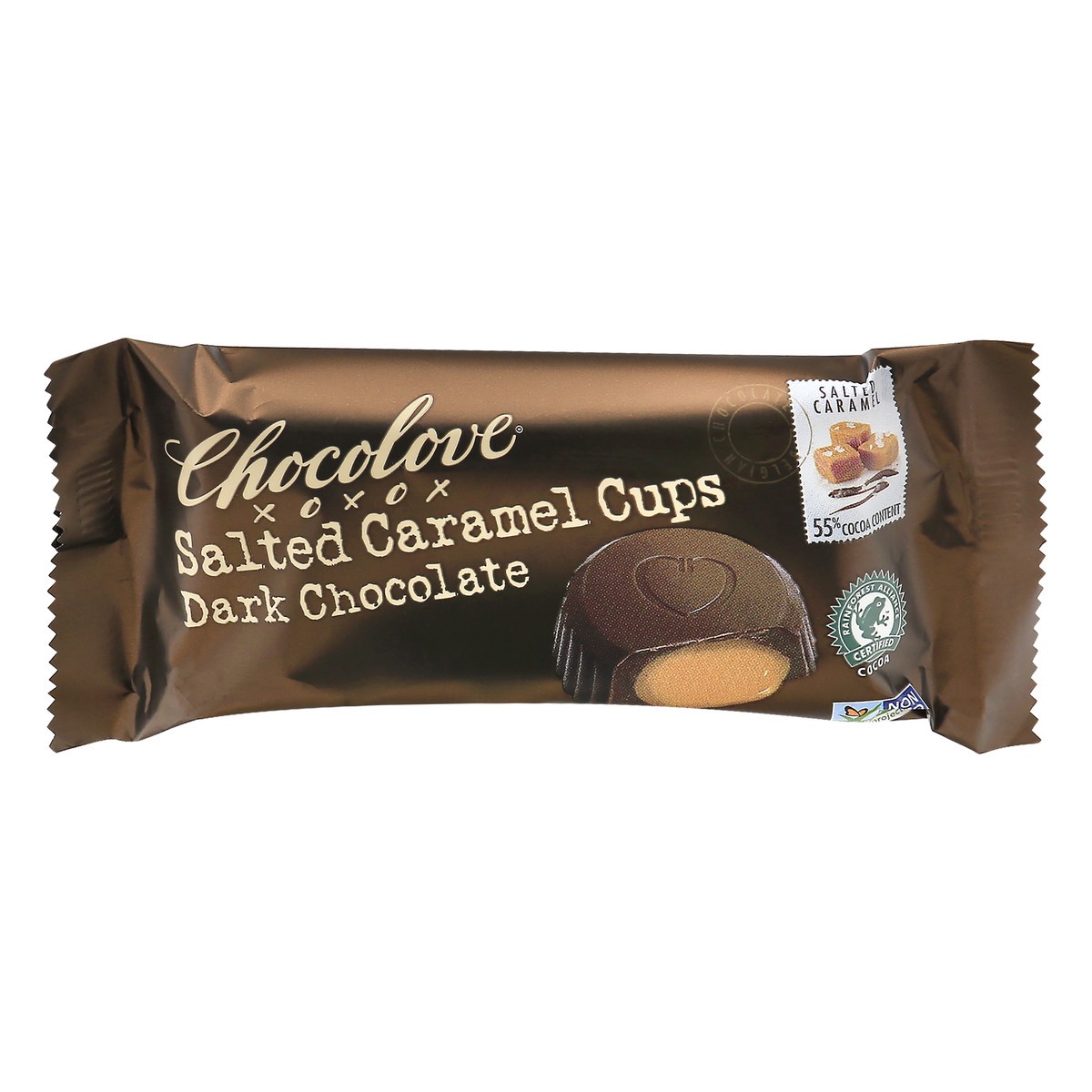 slide 10 of 13, Chocolove 55% Cocoa Salted Caramel Cups Dark Chocolate 2 ea, 2 ct