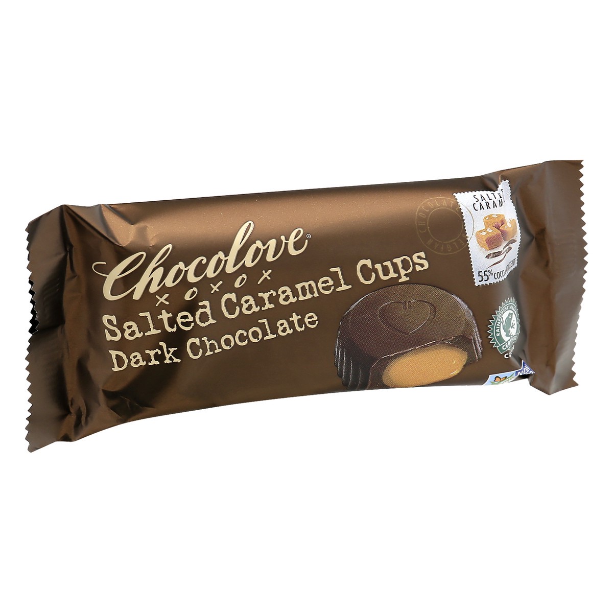 slide 12 of 13, Chocolove 55% Cocoa Salted Caramel Cups Dark Chocolate 2 ea, 2 ct