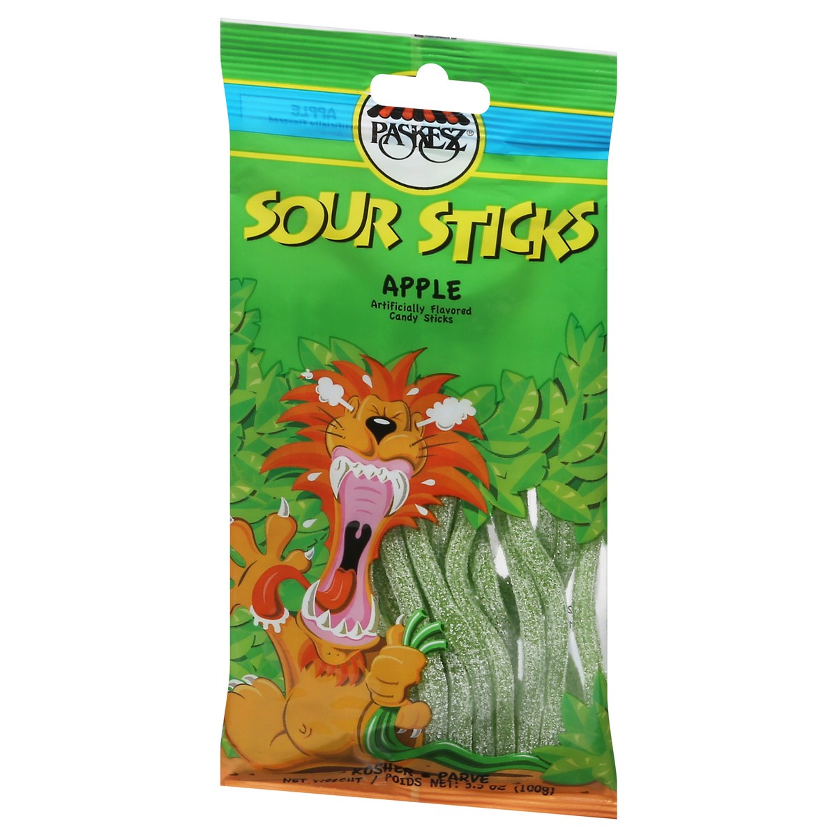 slide 11 of 13, Paskesz Apple Sour Sticks 3.5 oz, 1 ct