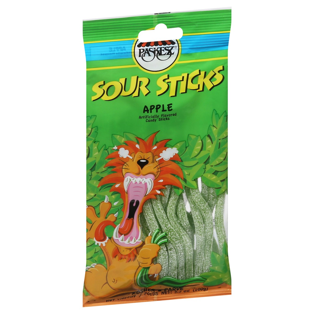 slide 8 of 13, Paskesz Apple Sour Sticks 3.5 oz, 1 ct