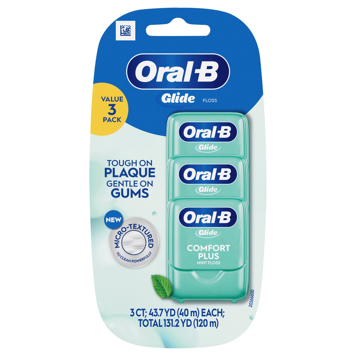 slide 1 of 3, Oral-B Glide Pro-Health Comfort Plus Dental Floss, Extra Soft, Value 3 Pack (40m Each), 3 ct