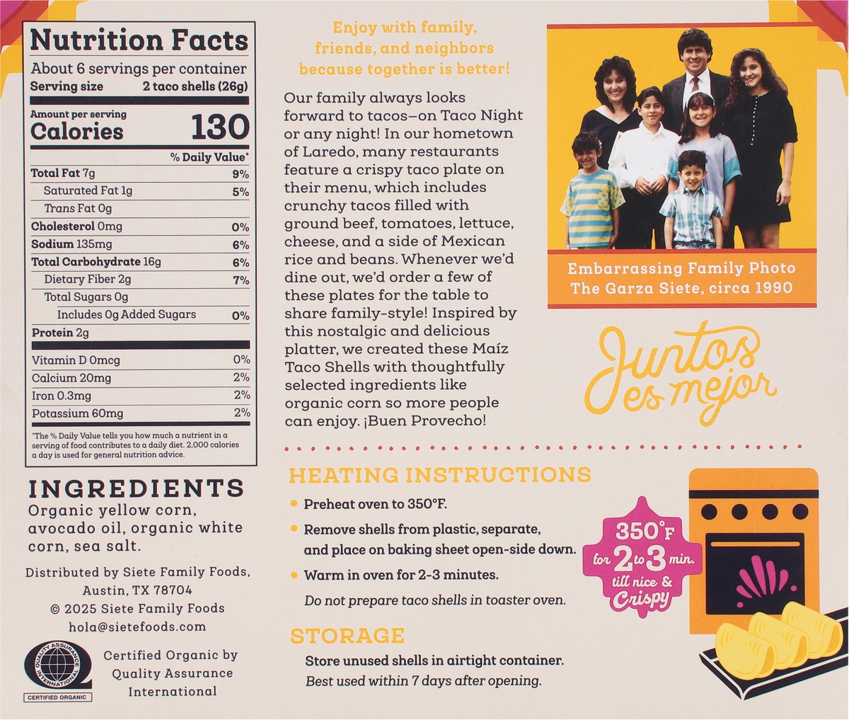 slide 10 of 14, Siete Maiz Corn Taco Shells 12 Each, 12 ct