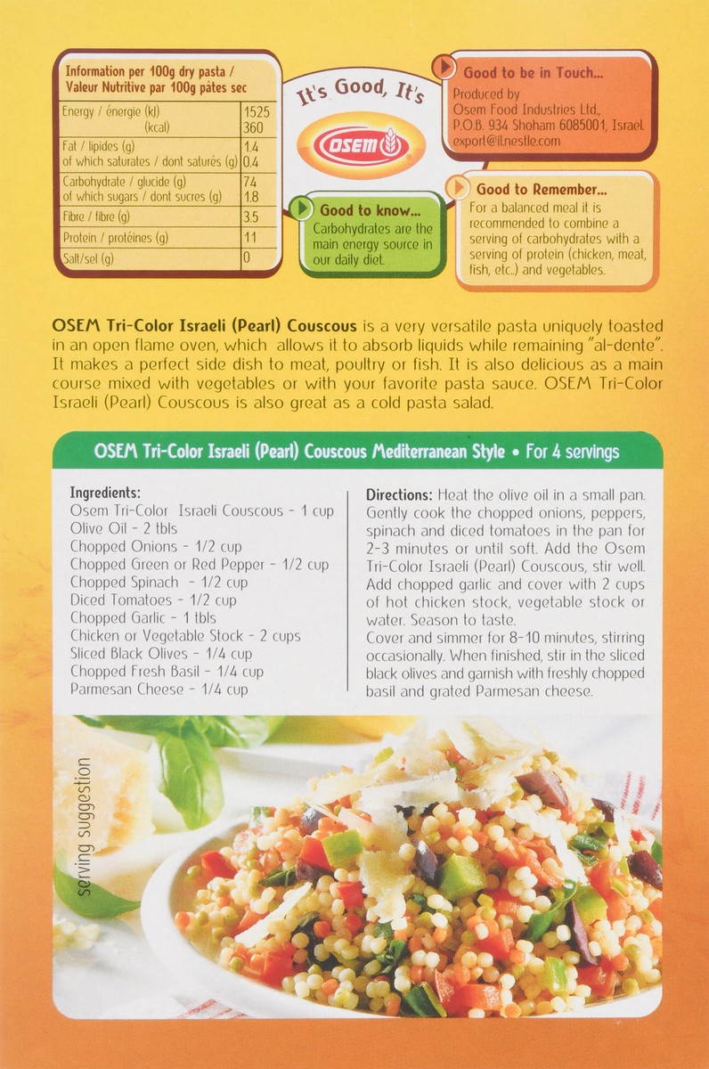 slide 9 of 9, Osem Tri-Color Israeli Couscous 8.8 oz, 8.80 oz