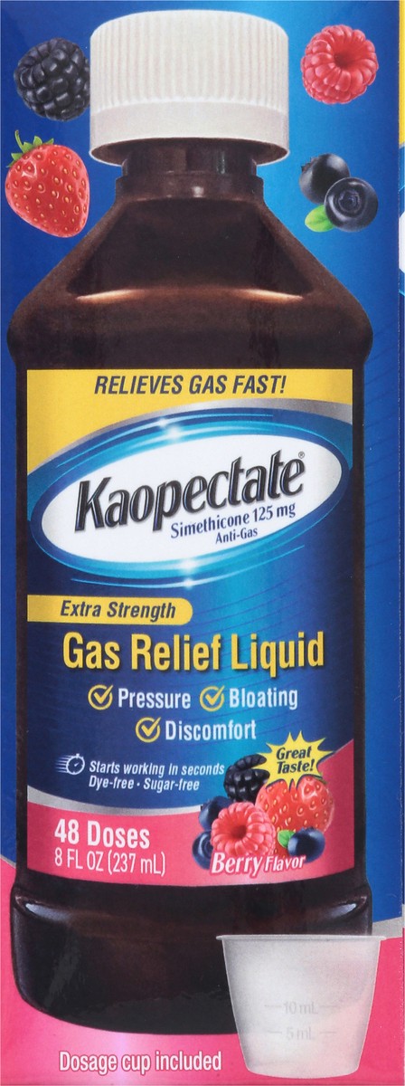 slide 15 of 15, Kaopectate 125 mg Extra Strength Berry Flavor Gas Relief Liquid 8 fl oz, 8 fl oz