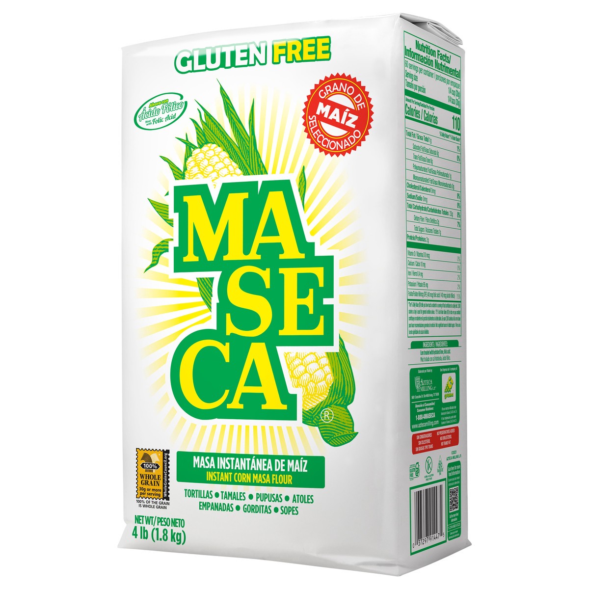 slide 3 of 14, MASECA Traditional Instant Corn Masa Flour 1.8 kg Canada, 1 ct