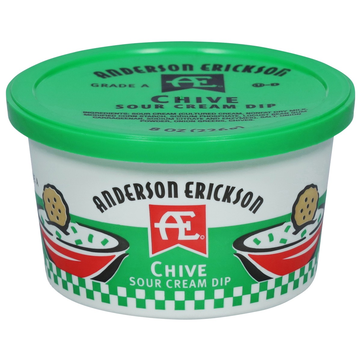 slide 1 of 11, Anderson Erickson Dairy AE Dairy Chive Sour Cream Dip, 8 oz