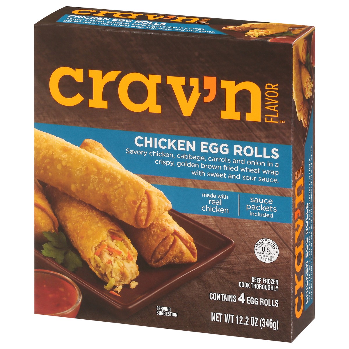 slide 8 of 10, Crav'n Flavor Chicken Egg Rolls, 12.2 oz