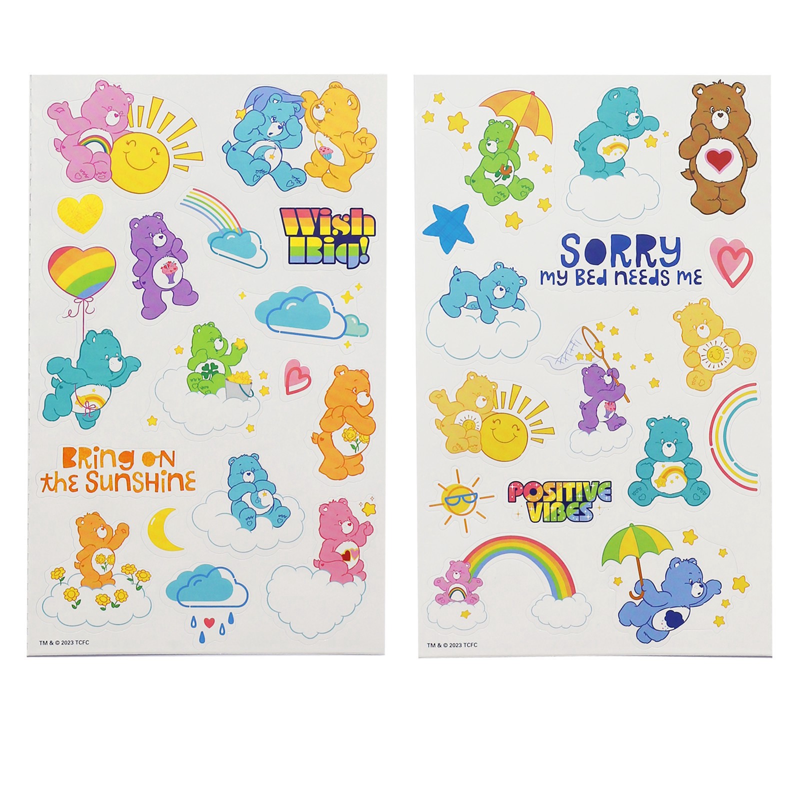slide 3 of 3, Trends International Care Bears Stickers, 4.25 in x 8.25 in