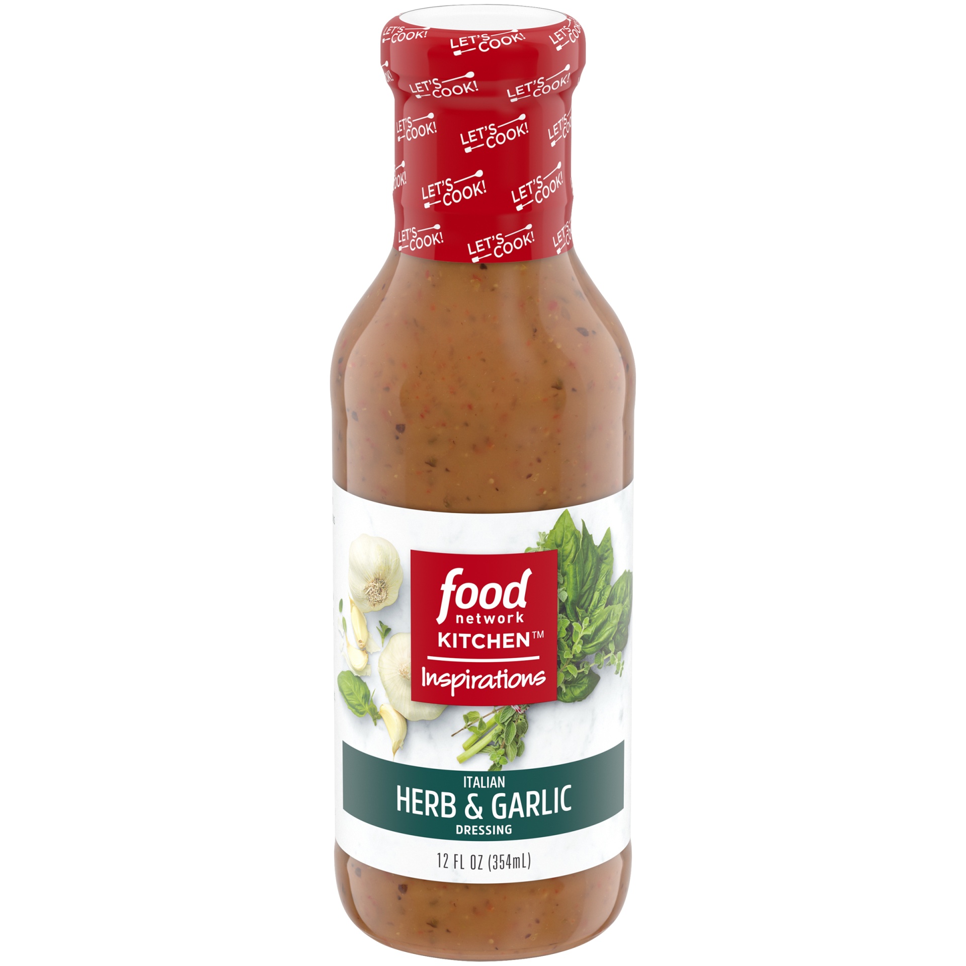 slide 1 of 11, Food Network Kitchen Inspirations Italian Herb & Garlic Salad Dressing, 12 fl oz