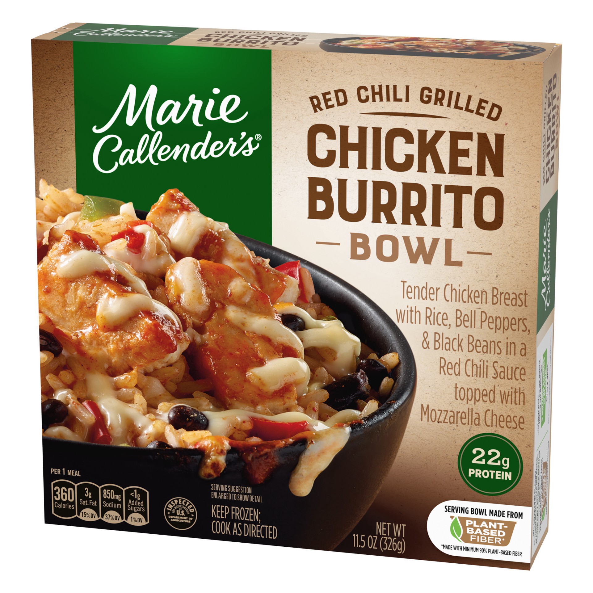 slide 4 of 5, Marie Callender's Red Chili Grilled Chicken Burrito Bowl, Frozen Meal, 11.5 oz., 11.5 oz