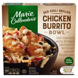 Marie Callender's Red Chili Grilled Chicken Burrito Bowl, Frozen Meal, 11.5 oz.