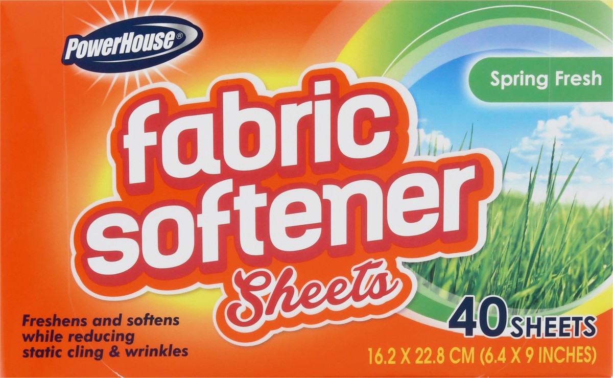 slide 12 of 12, PowerHouse Power House Fabric Softner Sheets, 40 ct