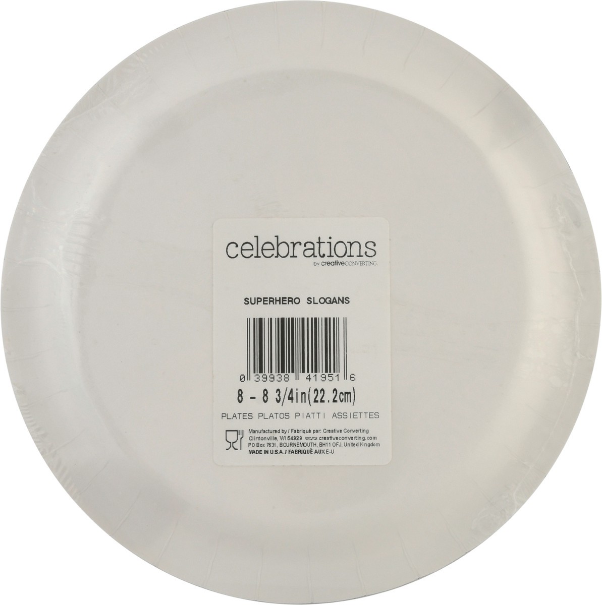 slide 2 of 12, Celebrations Creative Converting Superhero Slogn Dinner Plates, 8 ct