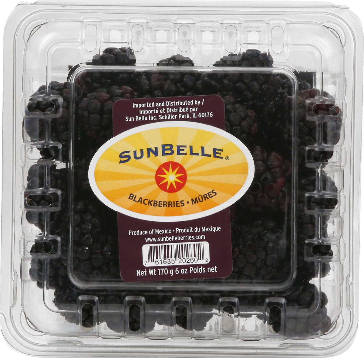 slide 1 of 7, Sun Belle Blackberries 170 g, 170 g