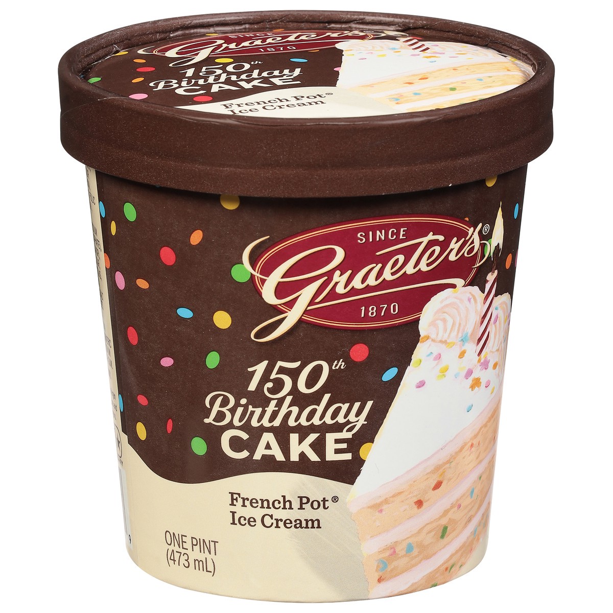 slide 3 of 9, Graeter's French Pot 150th Birthday Cake Ice Cream 1 pt, 1 pint