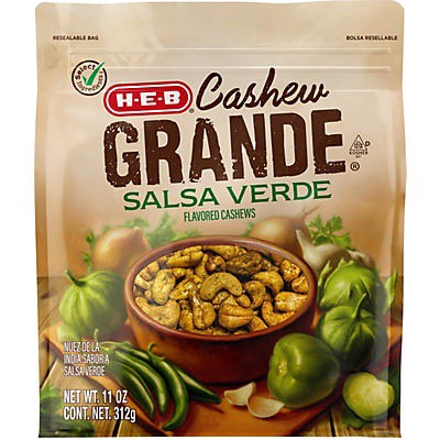 slide 1 of 1, H-E-B Cashew Grande Salsa Verde, 11 oz