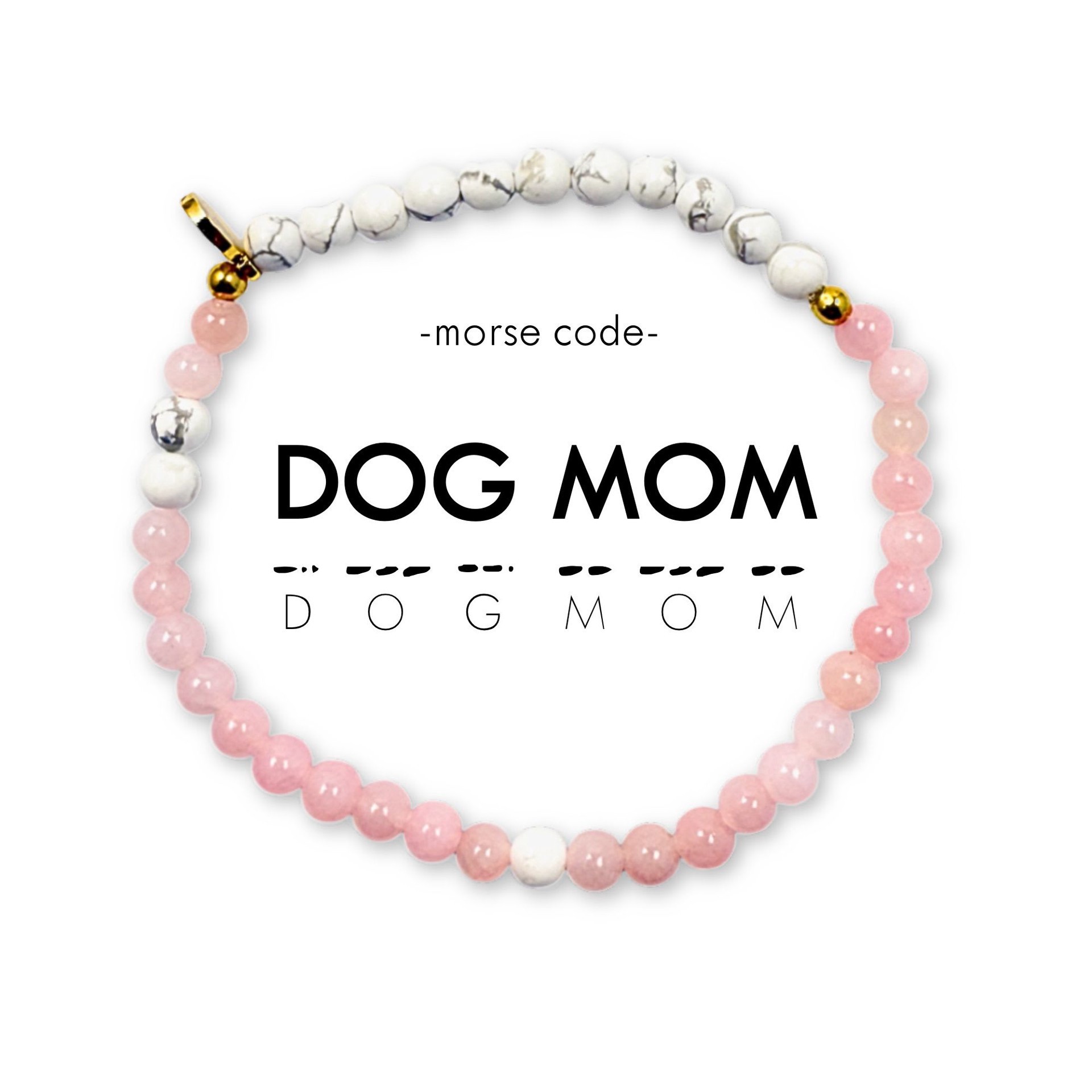 slide 1 of 1, ETHICGOODS Dog Mom Morse Code Bracelet, MED