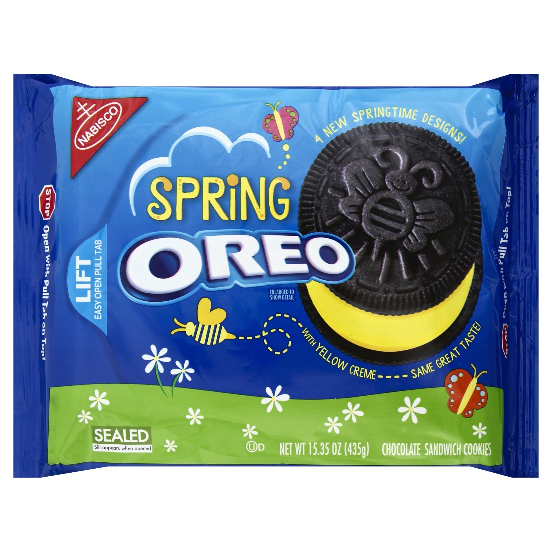 slide 1 of 1, Oreo Spring Design Chocolate Sandwich Cookies, 15.35 oz