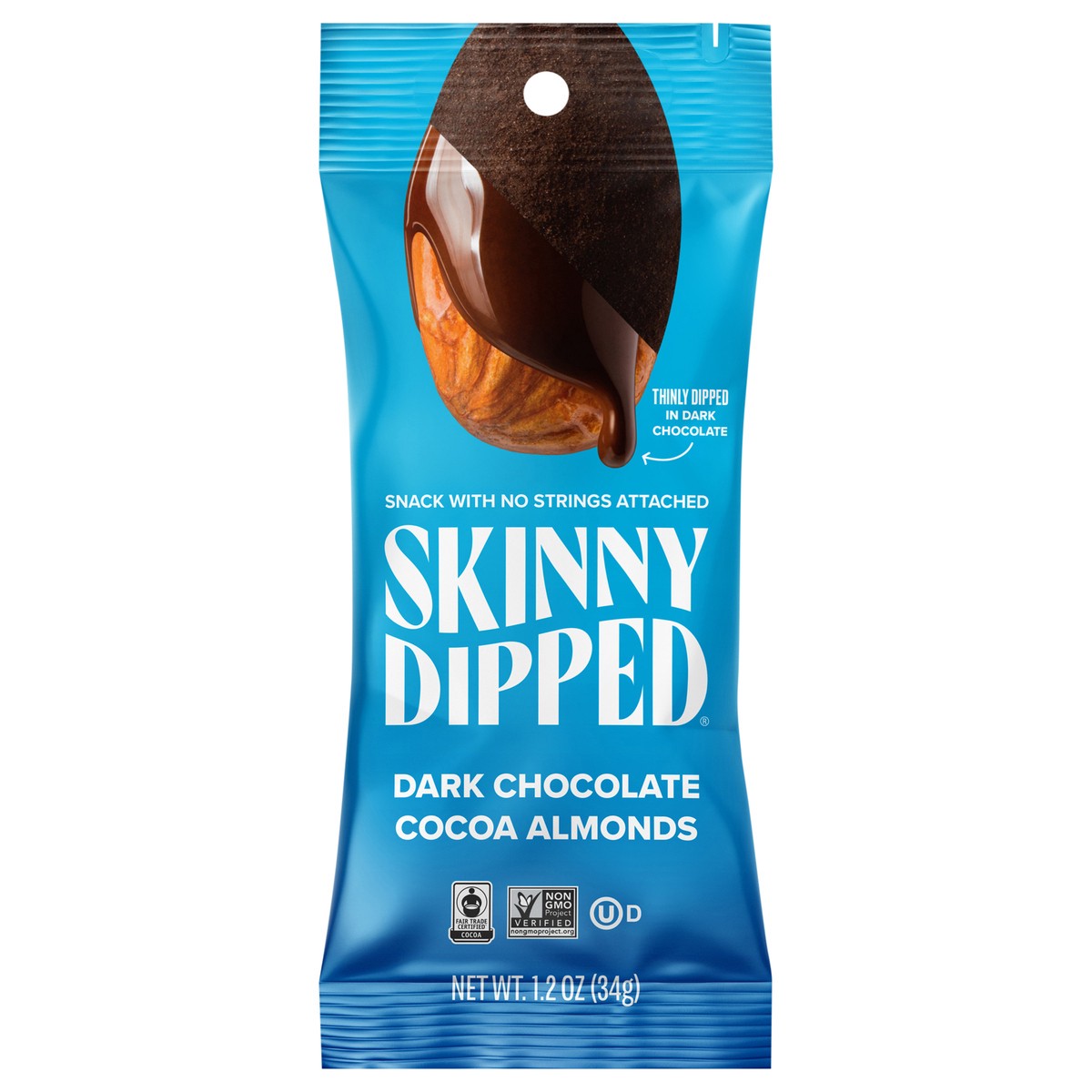 slide 1 of 9, SkinnyDipped Dark Chocolate Cocoa Almonds - 1.2oz, 1.2 oz