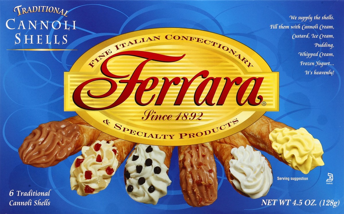 slide 4 of 4, Ferrara Cannoli Shells 6 ea, 6 ct