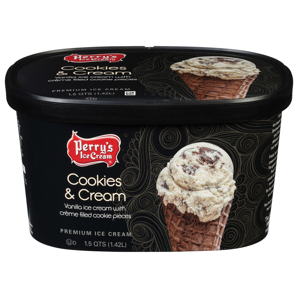 slide 1 of 9, Perry's Ice Cream Cookies & Cream Premium Ice Cream 1.5 qt, 1.5 qt