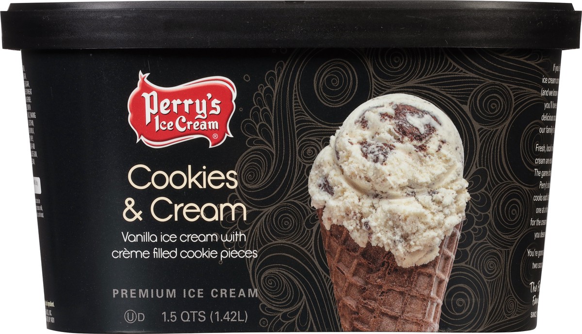 slide 8 of 9, Perry's Ice Cream Cookies & Cream Premium Ice Cream 1.5 qt, 1.5 qt